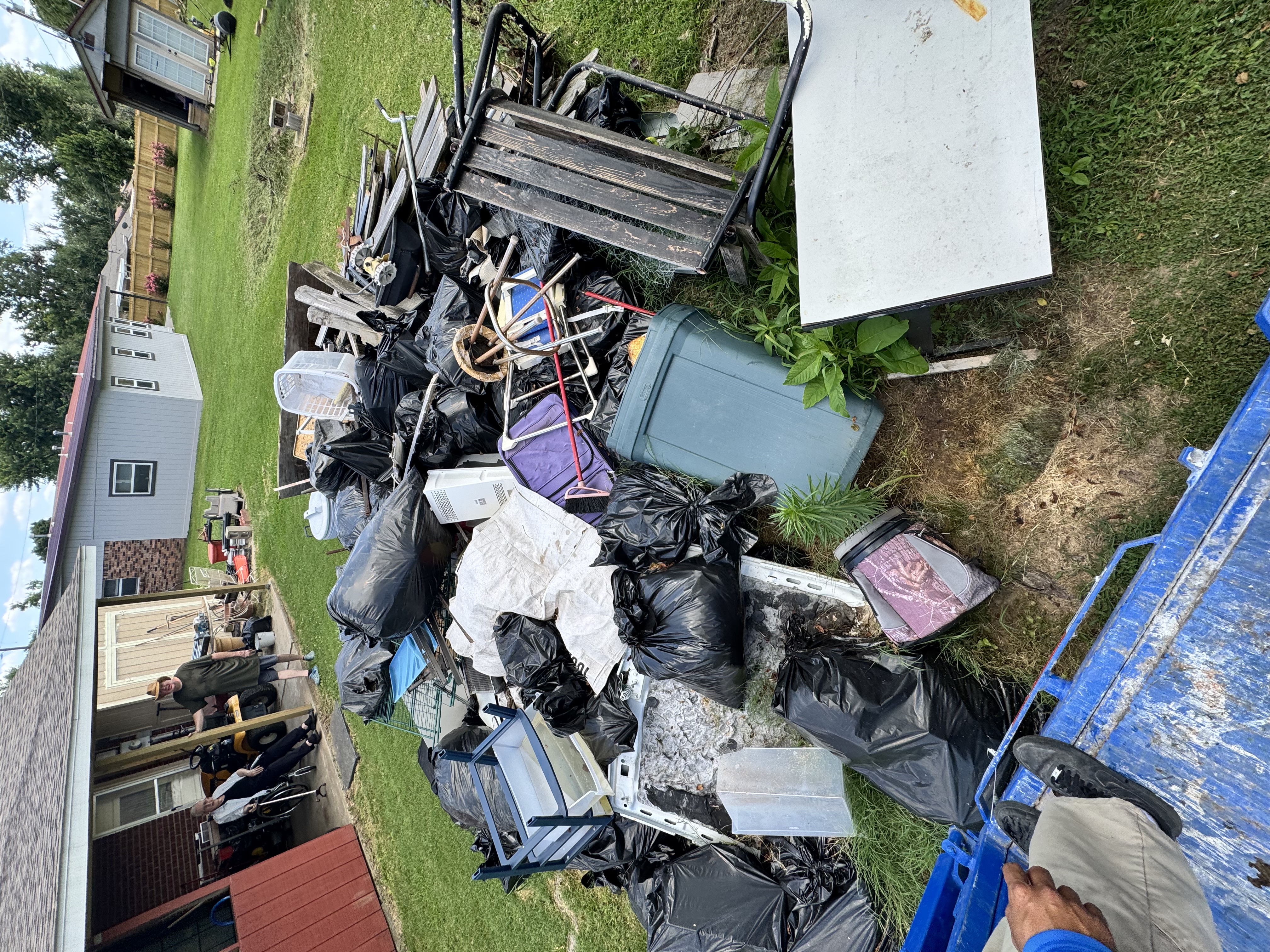 Trash in Backyard - Before